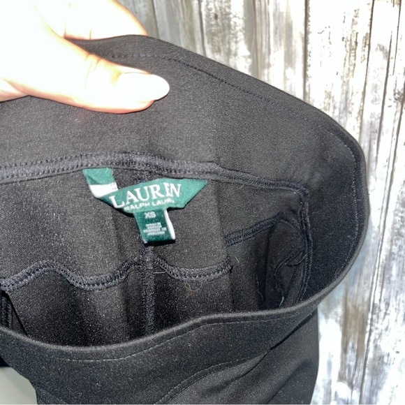 Lauren Ralph Lauren Black Wide Leg Pull On Pants - Picture 5 of 5